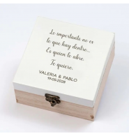 Caja madera personalizada bodas