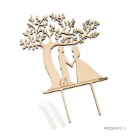 Cake topper de madera boda