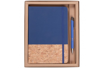 Conjunto libreta azul