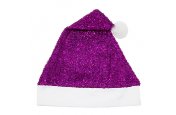 gorro navidad metalizado lila